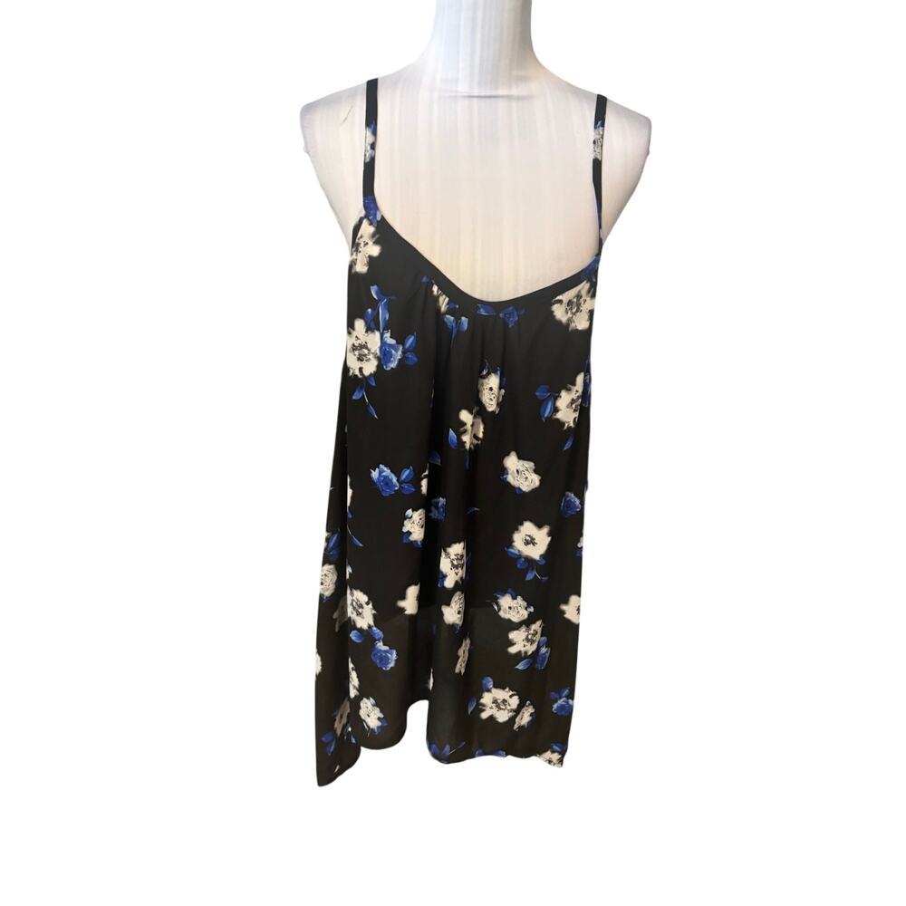 Torrid Black Cami Tank with Blouse & White Floral Size 2XL